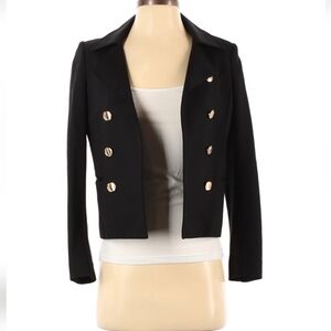 H&M Black Fitted Blazer with Gold Accents